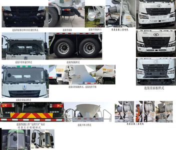 Remote license plate car HN5310GJBN36C5BEVY Pure electric concrete mixing and transportation vehicle