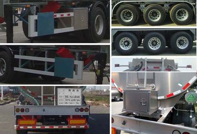 Lingyu  CLY9402GSY Aluminum alloy edible oil transportation semi-trailer