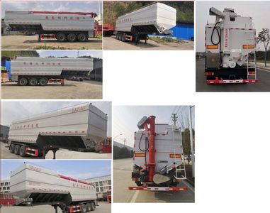 Huatong brand automobiles HCQ9400ZSL Bulk feed transport semi-trailer