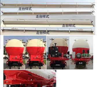 Zhongji Huashuo brand automobiles XHS9405GFL Medium density powder material transportation semi-trailer