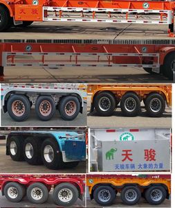 Tianjun Dejin brand automobiles TJV9400TJZF Container transport semi-trailer