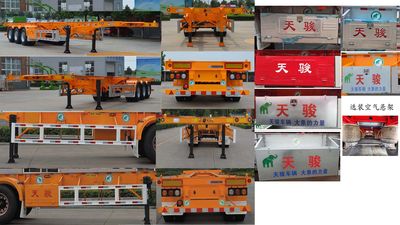 Tianjun Dejin brand automobiles TJV9400TJZF Container transport semi-trailer