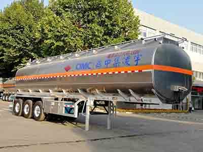 Lingyu  CLY9401GRYP Aluminum alloy flammable liquid tank transport semi-trailer