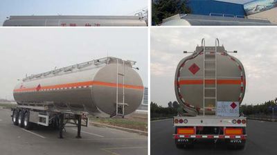 Lingyu  CLY9401GRYP Aluminum alloy flammable liquid tank transport semi-trailer