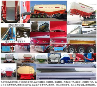 Zhongji Huashuo brand automobiles XHS9405GXHA Lower ash semi-trailer