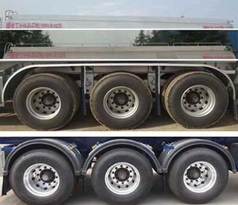 Lingyu  CLY9401GRYW Aluminum alloy flammable liquid tank transport semi-trailer