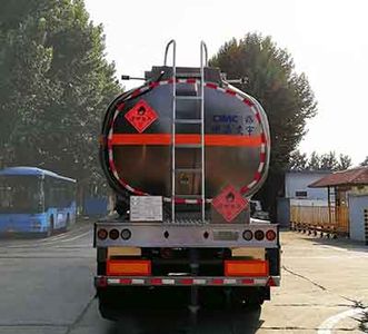 Lingyu  CLY9401GRYW Aluminum alloy flammable liquid tank transport semi-trailer