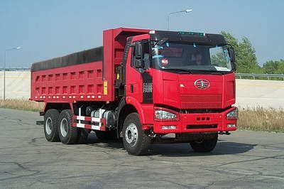 Jiefang Automobile CA3250P67K2L3T1E Flat head diesel dump truck