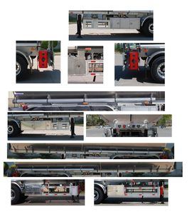 Jinbi  PJQ9402GYYL Aluminum alloy oil transport semi-trailer