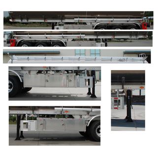 Jinbi  PJQ9402GYYL Aluminum alloy oil transport semi-trailer