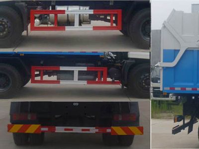 Huatong brand automobiles HCQ5162ZDJNG5 Compressed docking garbage truck