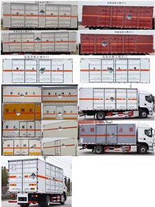 Huatong brand automobiles HCQ5187XZWLZ6 Miscellaneous dangerous goods box transport vehicle