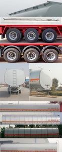 Juntong  JF9403GRYB Aluminum alloy flammable liquid tank transport semi-trailer