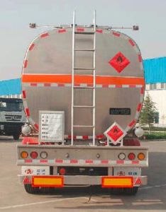 Juntong  JF9403GRYB Aluminum alloy flammable liquid tank transport semi-trailer