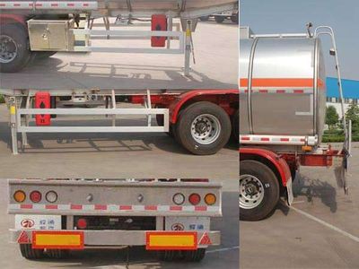 Juntong  JF9403GRYB Aluminum alloy flammable liquid tank transport semi-trailer