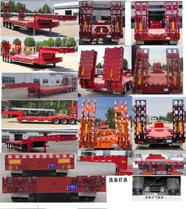 Xinyongcheng brand automobiles YJH9403TDP Low flatbed semi-trailer