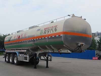 Lingyu  CLY9407GYYC1 Aluminum alloy oil transport semi-trailer