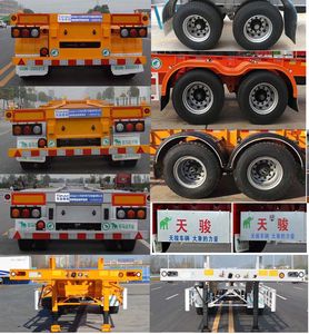 Tianjun Dejin brand automobiles TJV9350TJZJ Container transport semi-trailer