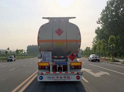 Huajun  ZCZ9403GYYHJG Aluminum alloy oil transport semi-trailer