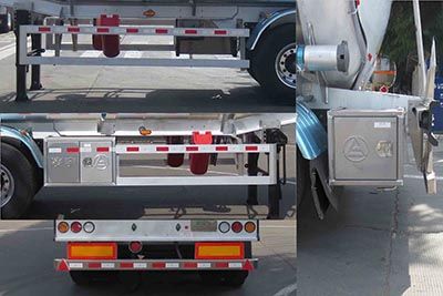 Lingyu  CLY9401GRYQ1 Aluminum alloy flammable liquid tank transport semi-trailer