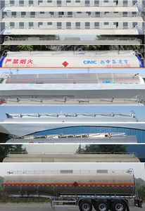 Lingyu  CLY9401GRYQ1 Aluminum alloy flammable liquid tank transport semi-trailer