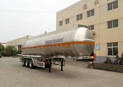 Hengxin Zhiyuan brand automobiles CHX9400GRYA Aluminum alloy flammable liquid tank transport semi-trailer