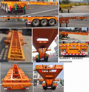 Zhongyun Changda brand automobiles XSQ9401TJZ Container transport semi-trailer