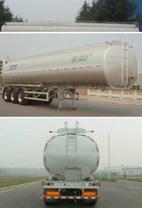 Lingyu  CLY9404GSY Aluminum alloy edible oil transportation semi-trailer