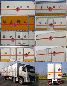 Huatong brand automobiles HCQ5260XRGLZ6 Flammable solid box transport vehicle