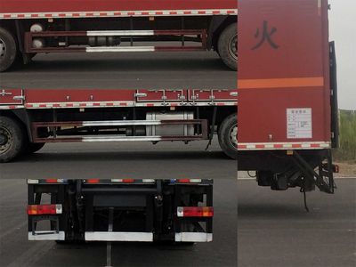 Huatong brand automobiles HCQ5260XRGLZ6 Flammable solid box transport vehicle