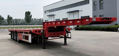 Xinwanrong brand automobiles CWR9400TDP Low flatbed semi-trailer