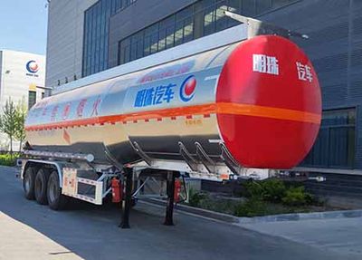 Hehai Mingzhu  MZC9403GRYA Aluminum alloy flammable liquid tank transport semi-trailer