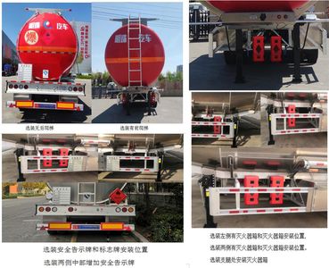 Hehai Mingzhu  MZC9403GRYA Aluminum alloy flammable liquid tank transport semi-trailer