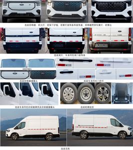 Jiangling Quanshun brand automobiles JX5046XXYTJAM6BEV Pure electric box type transport vehicle