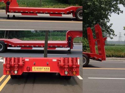 Guangda Hongyuan brand automobiles GHY9340TDP Low flatbed semi-trailer