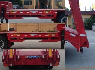 Liangshan Tiantong  LML9350TDP Low flatbed semi-trailer