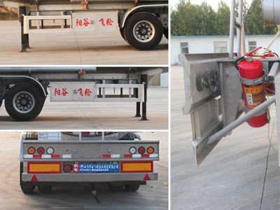 Jingyanggang  SFL9403GYYL Aluminum alloy oil transport semi-trailer