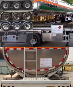 Lingyu  CLY9405GYYC1 Aluminum alloy oil transport semi-trailer