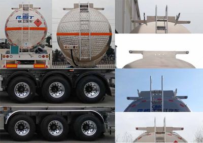 Ruijiang  WL9409GRYD Aluminum alloy flammable liquid tank transport semi-trailer