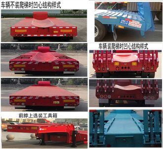 Liangshan Dongyue  CSQ9350TDP Low flatbed semi-trailer