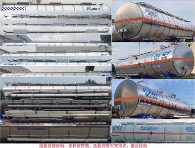 Ruijiang  WL9409GRY04 Aluminum alloy flammable liquid tank transport semi-trailer