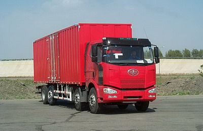 Jiefang Automobile CA5310XXYP63K1L6T10A1E Flat headed diesel box transport vehicle