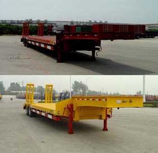 Huajun  ZCZ9347TD Low flatbed semi-trailer