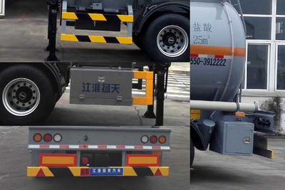 Jianghuai Yangtian  CXQ9350GFW Tank transport semi-trailer for corrosive substances