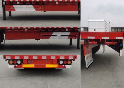 Zhongyu Guoyu brand automobiles ZGY9400TDP Low flatbed semi-trailer