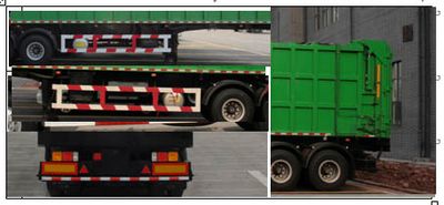 Yuchai Special Automobile NZ9400ZYS Compressed garbage semi-trailer