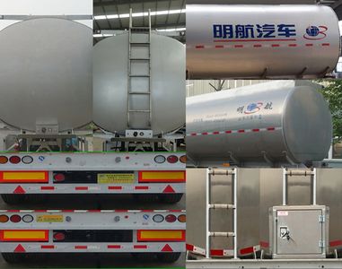 Minghang  ZPS9409GSYA Aluminum alloy edible oil transportation semi-trailer