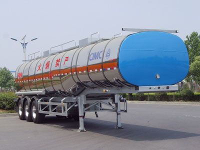 Lingyu  CLY9408GRYD Flammable liquid tank transport semi-trailer