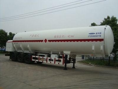 Chart  CTZ9360GDY Low temperature liquid transport semi-trailer