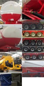 Juntong  JF9405GFL30 Medium density powder material transportation semi-trailer